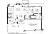 European Style House Plan - 3 Beds 2 Baths 2007 Sq/Ft Plan #70-868 