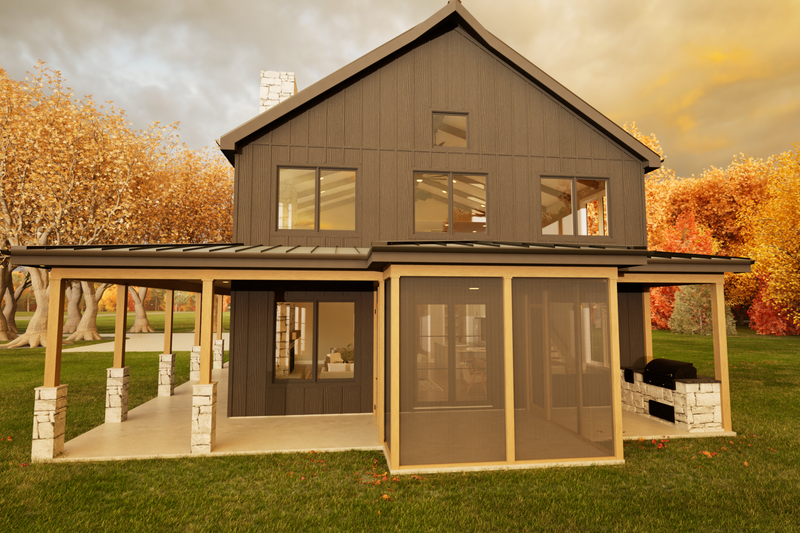 Architectural House Design - Exterior - Other Elevation 2 for Barndominium House Plan #1116-16 - 4 bed, 3 bath
