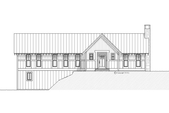 Exterior - Front Elevation 3 for Farmhouse House Plan #901-8 - 3 bed, 2.5 bath