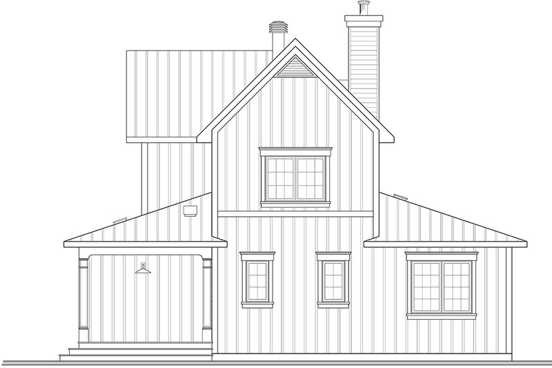 Dream House Plan - Exterior - Rear Elevation for Farmhouse House Plan #23-826 - 4 bed, 2.5 bath