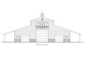 Exterior - Front Elevation 3 for Farmhouse House Plan #117-1003, 1.5 bath