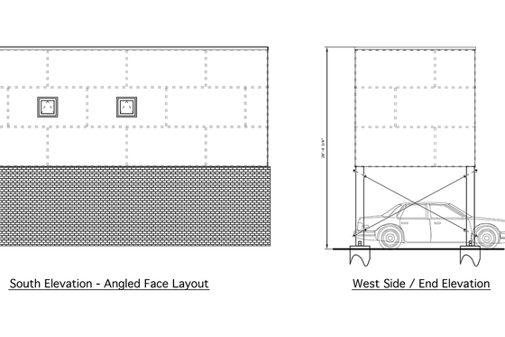 Modern design, 2 story studio loft design, side elevations