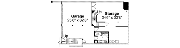 Craftsman Floor Plan - Lower Floor Plan #124-516