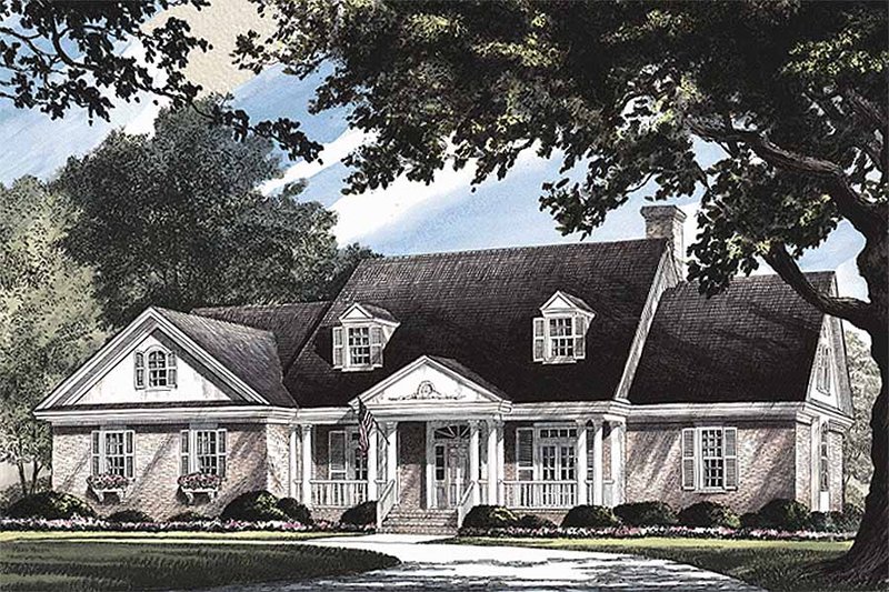 Dream House Plan - Southern Exterior - Front Elevation Plan #137-160