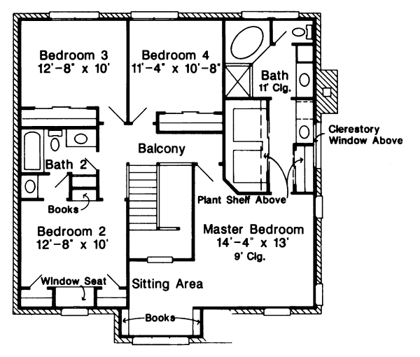Dream House Plan - European Floor Plan - Upper Floor Plan #410-367
