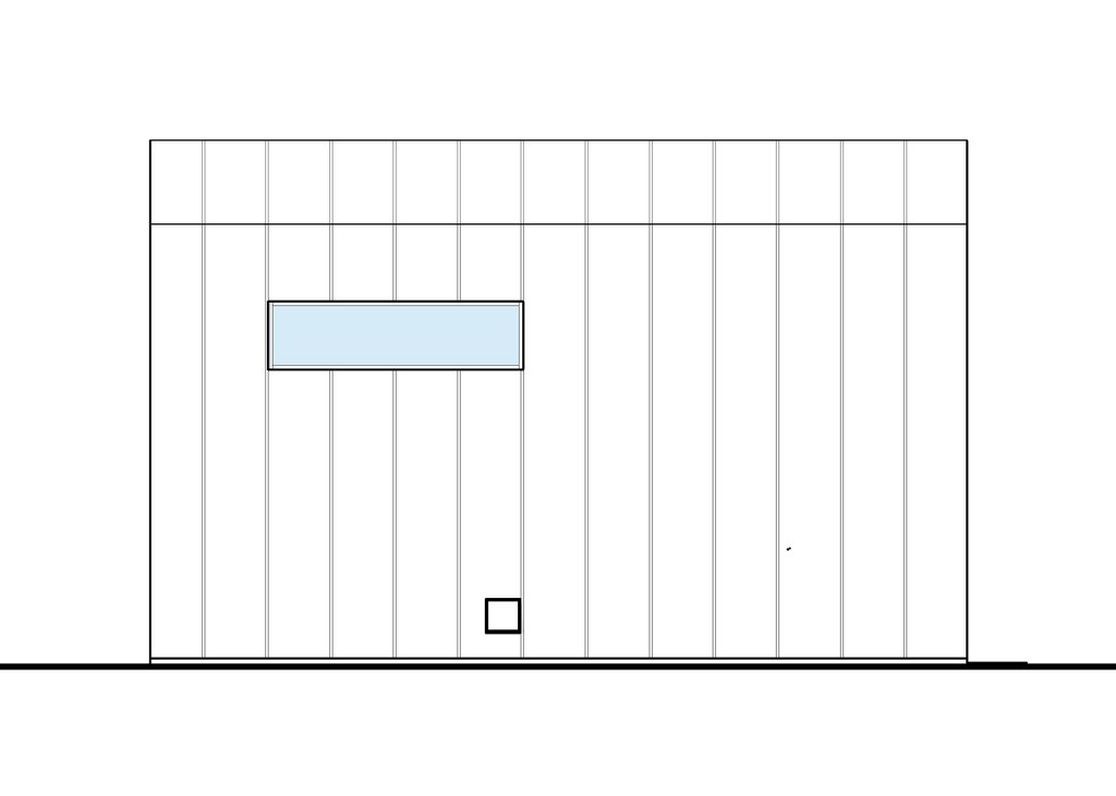 Exterior - Rear Elevation for Contemporary House Plan #1114-120, 0 bath