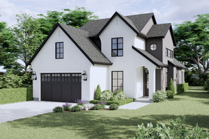 European Exterior - Front Elevation Plan #1114-28