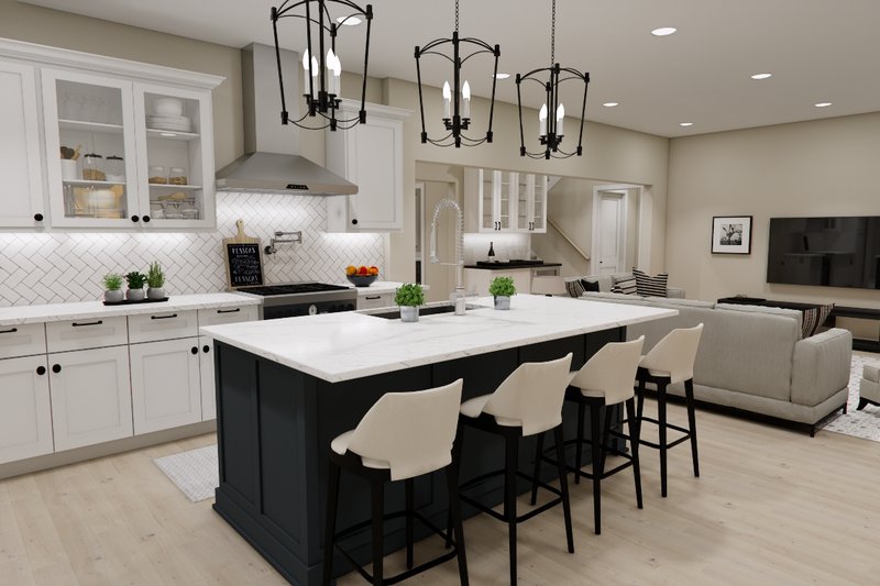 House Blueprint - Interior - Kitchen 1 for Bungalow House Plan #51-1361 - 4 bed, 3.5 bath