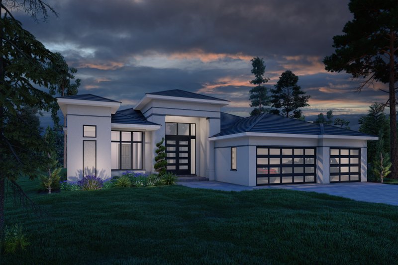 House Plan Design - Exterior - Front Elevation 3 for Contemporary House Plan #930-536 - 3 bed, 3 bath