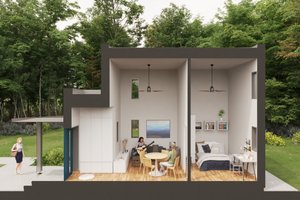 Modern Exterior - Front Elevation Plan #905-7