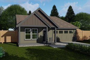 Craftsman Exterior - Front Elevation Plan #53-739