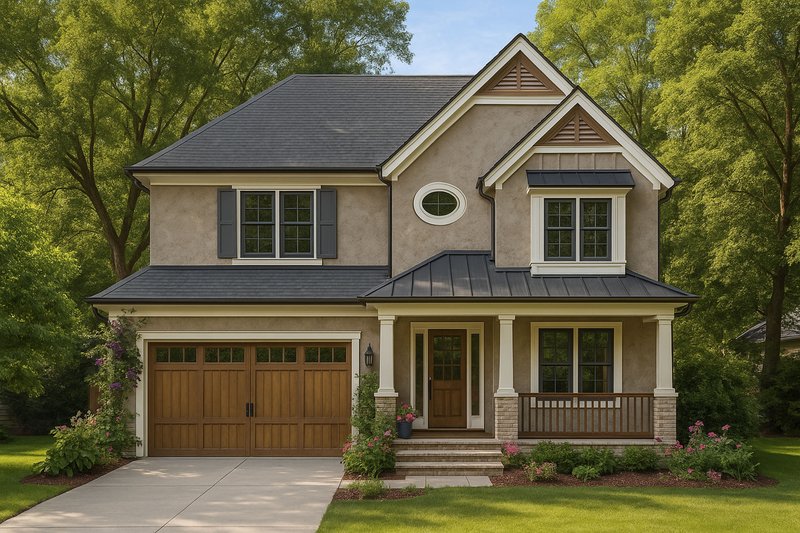 Home Plan - Farmhouse Exterior - Front Elevation Plan #20-1221