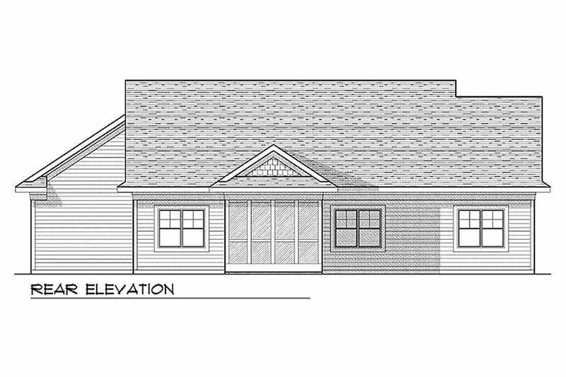 Dream House Plan - Exterior - Rear Elevation for Craftsman House Plan #70-927 - 2 bed, 2 bath