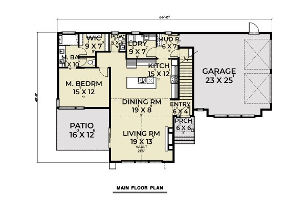 Architectural House Design - Contemporary Floor Plan - Main Floor Plan #1070-163