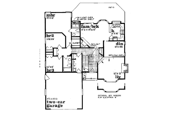 Floor Plan - Main Floor for Traditional House Plan #47-139 - 3 bed, 2 bath