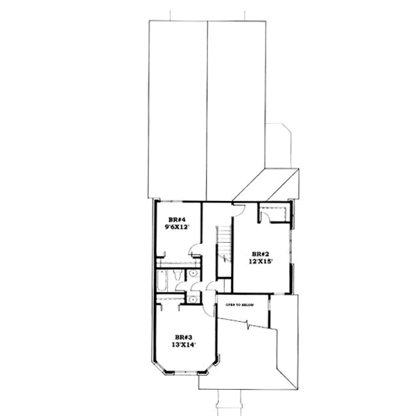 Traditional Floor Plan - Upper Floor Plan #50-227