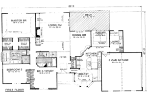 Floor Plan - Main Floor for Traditional House Plan #322-105 - 3 bed, 2 bath