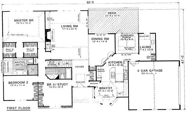 Traditional Floor Plan - Main Floor Plan #322-105