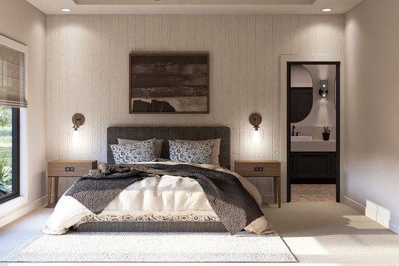 Interior - Master Bedroom 1 for Craftsman House Plan #455-212 - 2 bed, 2.5 bath
