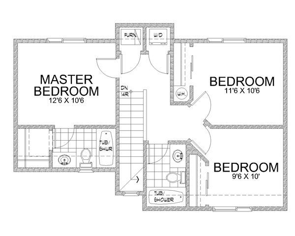 Modern Floor Plan - Upper Floor Plan #112-179