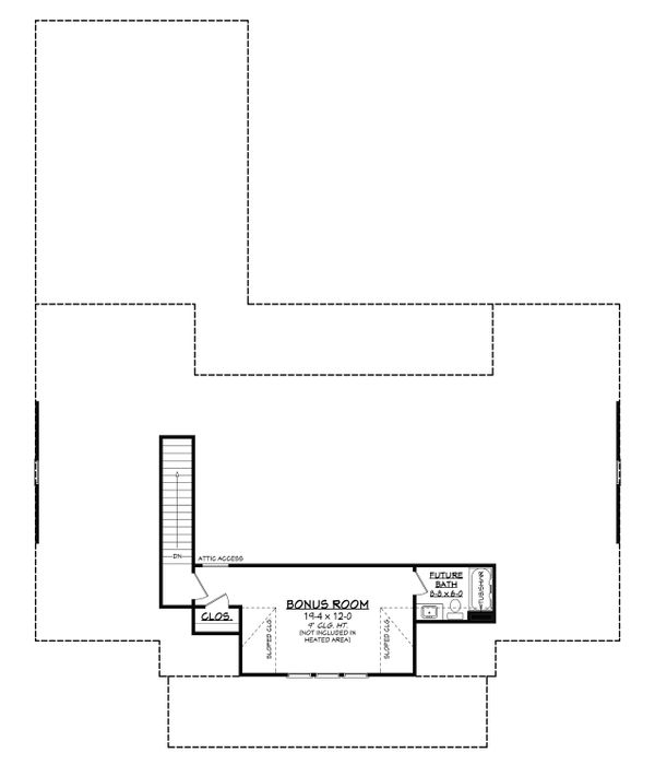 Farmhouse Floor Plan - Upper Floor Plan #430-215