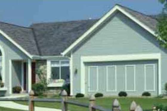 Exterior - Front Elevation for Country House Plan #320-380 - 3 bed, 2 bath
