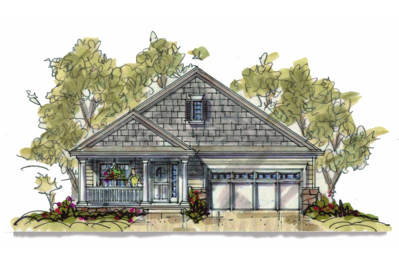 House Design - Cottage Exterior - Front Elevation Plan #20-1210