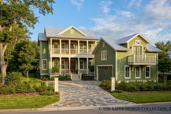 Exterior - Front Elevation 3 for Country House Plan #930-87 - 4 bed, 4.5 bath