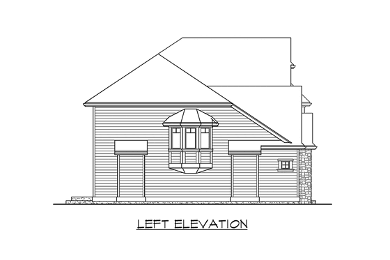 Exterior - Other Elevation 1 for Traditional House Plan #132-116 - 4 bed, 2.5 bath