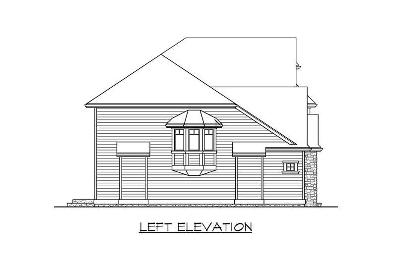 House Blueprint - Exterior - Other Elevation 1 for Traditional House Plan #132-116 - 4 bed, 2.5 bath