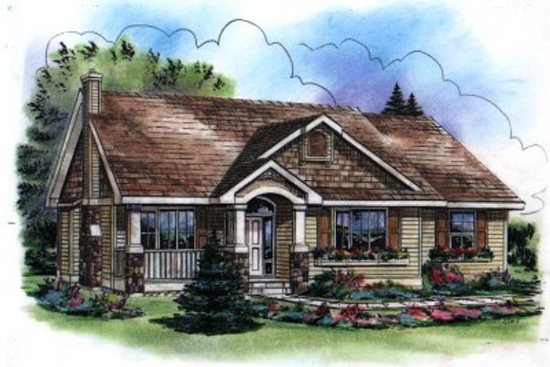 Dream House Plan - Traditional Exterior - Front Elevation Plan #18-1037