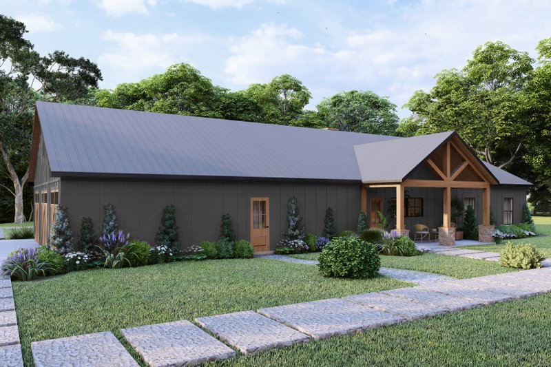 House Plan Design - Exterior - Rear Elevation for Barndominium House Plan #1117-6 - 5 bed, 2.5 bath