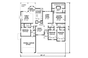 Floor Plan - Main Floor for European House Plan #65-174 - 4 bed, 3 bath