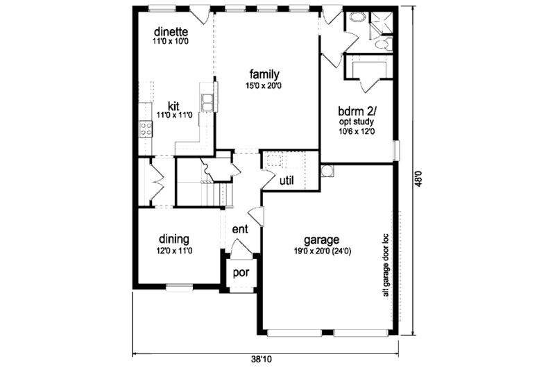 Dream House Plan - Floor Plan - Main Floor for Traditional House Plan #84-390 - 5 bed, 3 bath