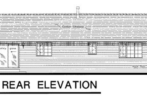 Exterior - Rear Elevation for Ranch House Plan #18-177 - 3 bed, 2 bath