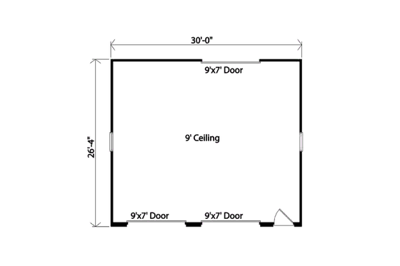 Floor Plan - Main Floor for Traditional House Plan #22-556, 0 bath