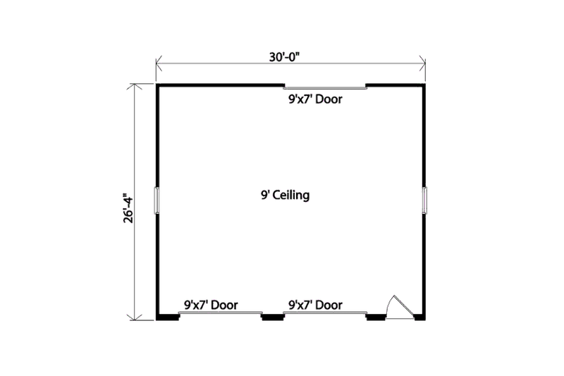 Architectural House Design - Floor Plan - Main Floor for Traditional House Plan #22-556, 0 bath