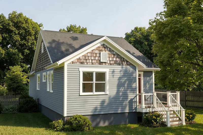 House Design - Exterior - Other Elevation for Bungalow House Plan #79-307 - 2 bed, 2 bath