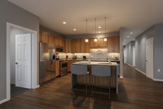 Interior - Kitchen for Contemporary House Plan #126-185 - 3 bed, 2 bath
