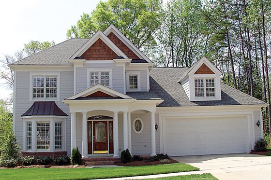 Exterior - Front Elevation for Colonial House Plan #453-88 - 3 bed, 2.5 bath