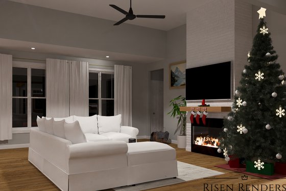 Interior - Family Room 1 for Farmhouse House Plan #513-2172 - 3 bed, 4 bath