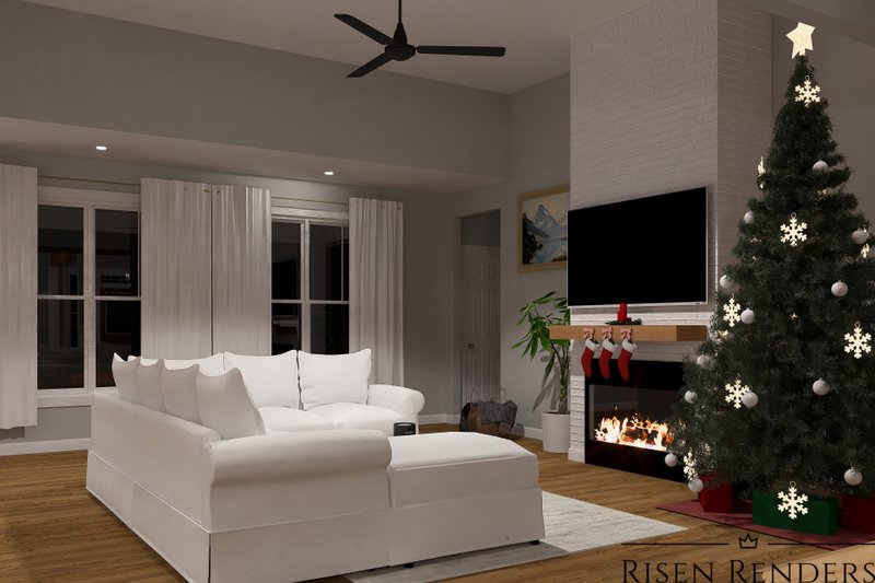 Home Plan - Interior - Family Room 1 for Farmhouse House Plan #513-2172 - 3 bed, 4 bath