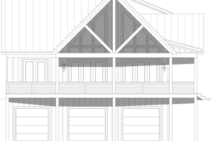 House Blueprint - Exterior - Front Elevation 3 for Country House Plan #932-1181 - 3 bed, 2.5 bath
