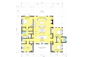 Farmhouse style plan 888-13 main floor plan