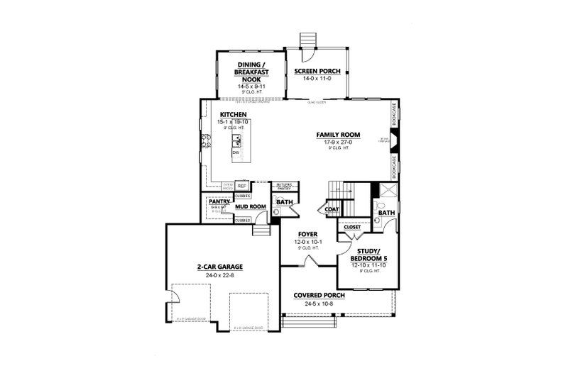 Dream House Plan - Floor Plan - Main Floor 1 for Traditional House Plan #1080-2 - 5 bed, 4.5 bath