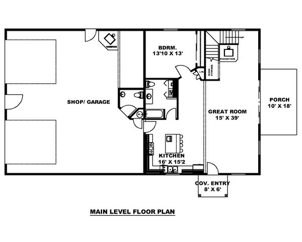 House Plan Design - Modern Floor Plan - Main Floor Plan #117-903