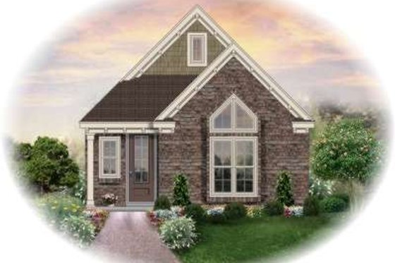 Exterior - Front Elevation for Cottage House Plan #81-1399 - 3 bed, 2 bath