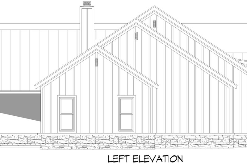 House Design - Exterior - Other Elevation for Farmhouse House Plan #932-1209 - 4 bed, 3.5 bath