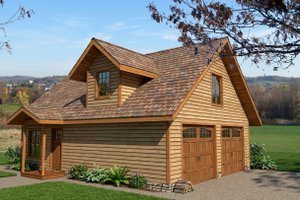 Architectural House Design - Exterior - Front Elevation for Farmhouse House Plan #117-247 - 2 bed, 2 bath
