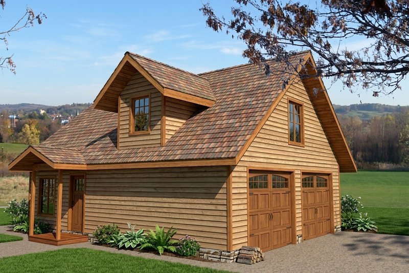 Dream House Plan - Exterior - Front Elevation 2 for Farmhouse House Plan #117-247 - 2 bed, 2 bath